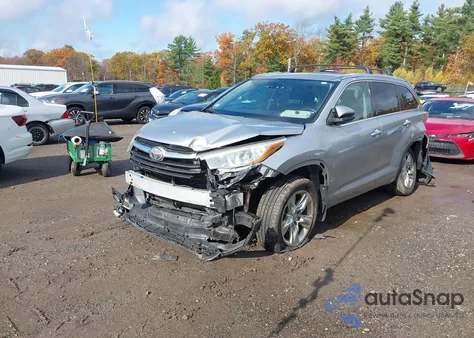 2015 Toyota Highlander Limited V6 from USA, damaged, VIN 5TDDKRFH0FS114972